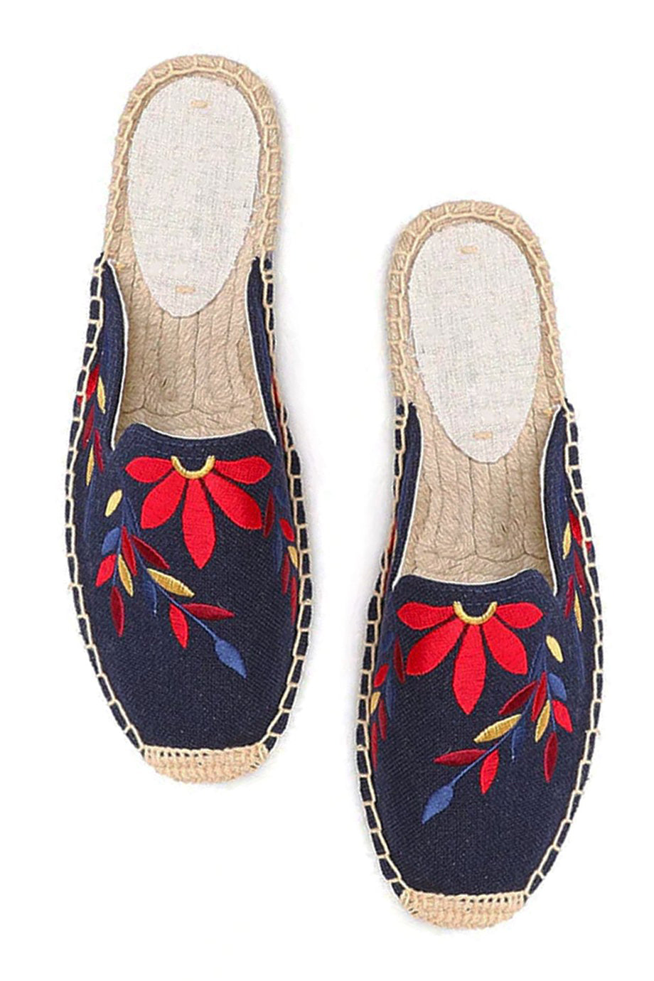 Carlotta Μπλε Εσπαντρίγιες με Κέντημα  | Γυναικεία Παπούτσια - Εσπαντρίγιες 