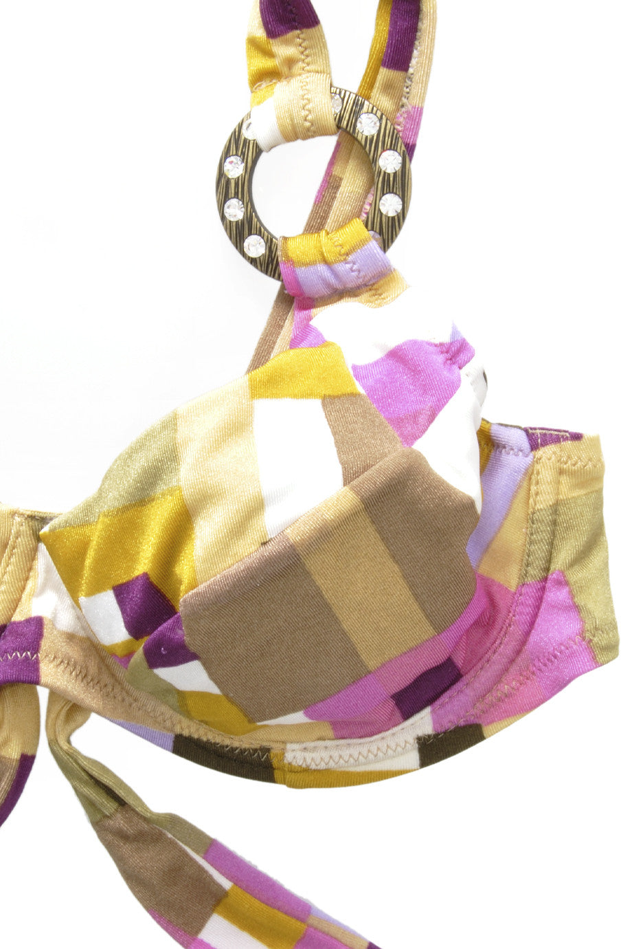 Μπεζ Πολύχρωμο Μπικίνι - Verde Veronica | Γυναικεία Μαγιό